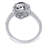 Pear Teardrop Natural Stone Halo Ring