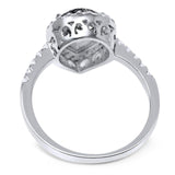 Pear Teardrop Natural Stone Halo Ring