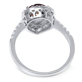 Pear Teardrop Natural Stone Halo Ring