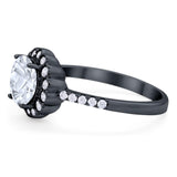 Round Natural Stone Floral Ring