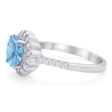 Round Natural Stone Floral Ring