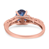 Oval Natural Stone Leaf Design Ring