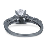Oval Natural Stone Leaf Design Ring