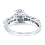 Oval Natural Stone Leaf Design Ring