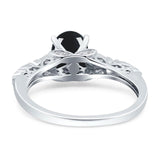 Oval Natural Stone Leaf Design Ring