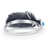 Oxidized Feather Ring