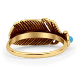 Oxidized Feather Ring