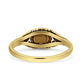 Oxidized Twisted Rope & Leaf Oxidized Ring