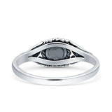 Oxidized Twisted Rope & Leaf Oxidized Ring