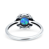 Oxidized Beaded Flower Oxidized Ring