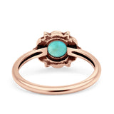 Oxidized Beaded Flower Oxidized Ring