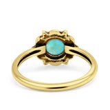 Oxidized Beaded Flower Oxidized Ring