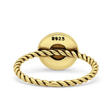 Oxidized Floral Twisted Rope Oxidized Ring