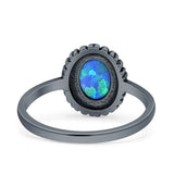 Oxidized Heart Solitaire Oxidized Ring