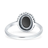Oxidized Heart Solitaire Oxidized Ring