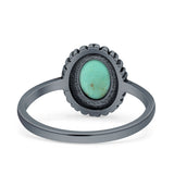 Oxidized Heart Solitaire Oxidized Ring