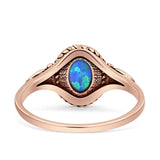 Twisted Rope Leaf Oxidized Ring