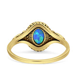 Twisted Rope Leaf Oxidized Ring