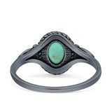 Twisted Rope Leaf Oxidized Ring