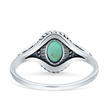 Twisted Rope Leaf Oxidized Ring