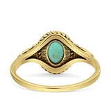 Twisted Rope Leaf Oxidized Ring