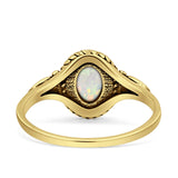 Twisted Rope Leaf Oxidized Ring