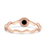 Solitaire Oxidized Ring