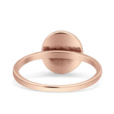 Solitaire Oxidized Ring