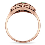Oxidized Heart Abalone Shell Filigree Ring