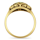 Oxidized Heart Abalone Shell Filigree Ring