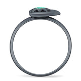 Oxidized Moon Star Ring