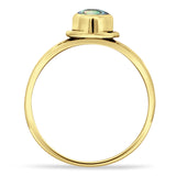Oval 10mm Abalone Shell Oxidized Solitaire Ring 925 Sterling Silver