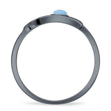 Round Mother Of Pearl Hamsa Hand Ring