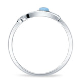 Round Mother Of Pearl Hamsa Hand Ring