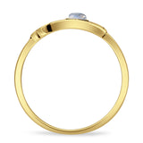 Round Moonstone Hamsa Hand Ring