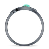 Round Turquoise Hamsa Hand Ring