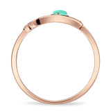 Round Turquoise Hamsa Hand Ring