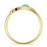 Round Turquoise Hamsa Hand Ring