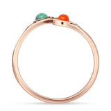 Adjustable Floral Cross Ring