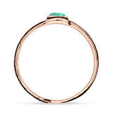 Round Turquoise Feather Ring