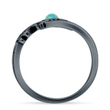 Oxidized Flower Filigree Ring
