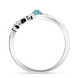 Oxidized Flower Filigree Ring