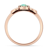 Round Turquoise Moon Ring