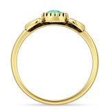 Round Turquoise Moon Ring