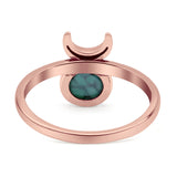 Oxidized Moon Ring