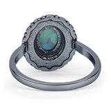 Oxidized Cocktail Ring
