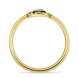 Round Turquoise Horseshoe Ring