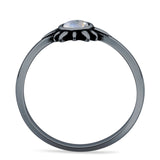 Oxidized Sun Ring
