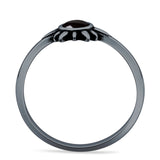 Oxidized Sun Ring