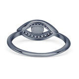 Oxidized Evil Eye Ring